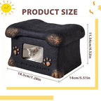 Pet Urn for Dogs and Cats Ashes,Photo Frame Handmade Cremation Urn,Memorial Keepsake for Loss of Pets - White - Size 18.5*14cm