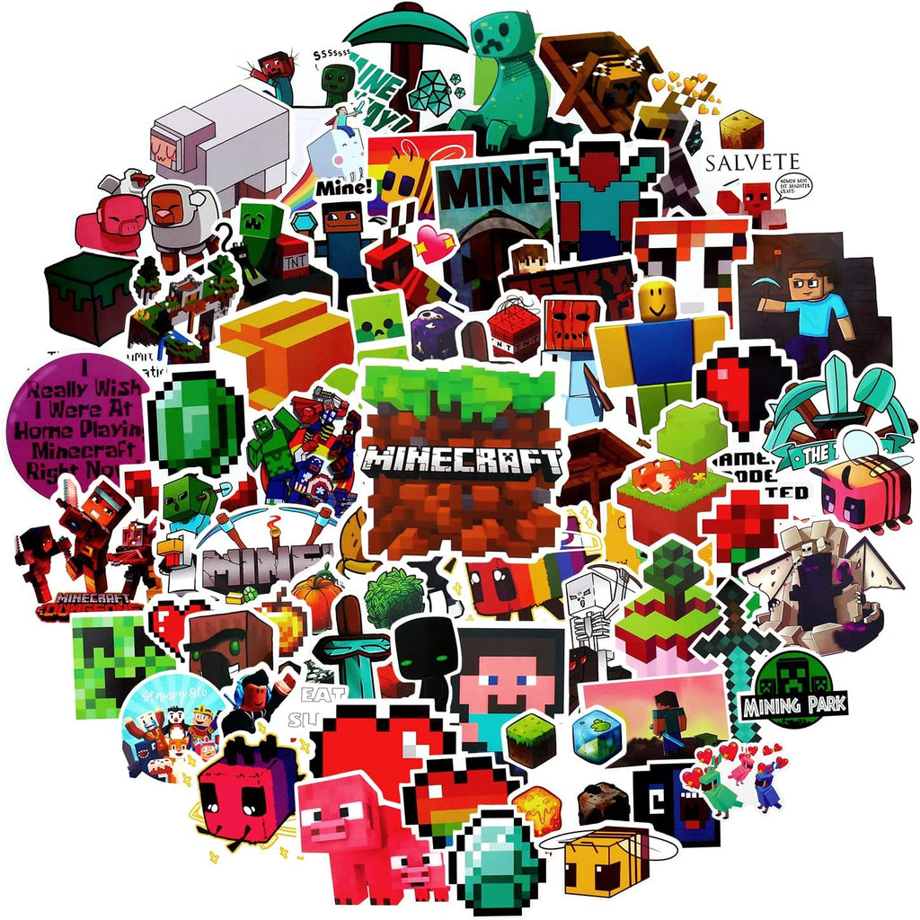 100 pcs Minecraft stickers, car stickers, Minecraft stickers, bomb mix stickers
