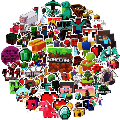 100 pcs Minecraft stickers, car stickers, Minecraft stickers, bomb mix stickers