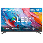 SKYWORTH Q5600H 32''-QLED+ Smart Google TV, HD, HDR10 HLG, Find-My Remote, Dolby Audio, Screen Casting, Bezel Less Design, Voice Control