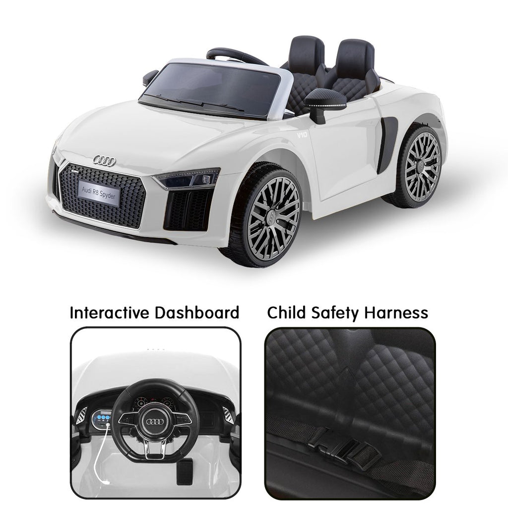 Kahuna Kahuna R8 Spyder Audi Licensed Kids Electric Ride On Car Remote Control - White