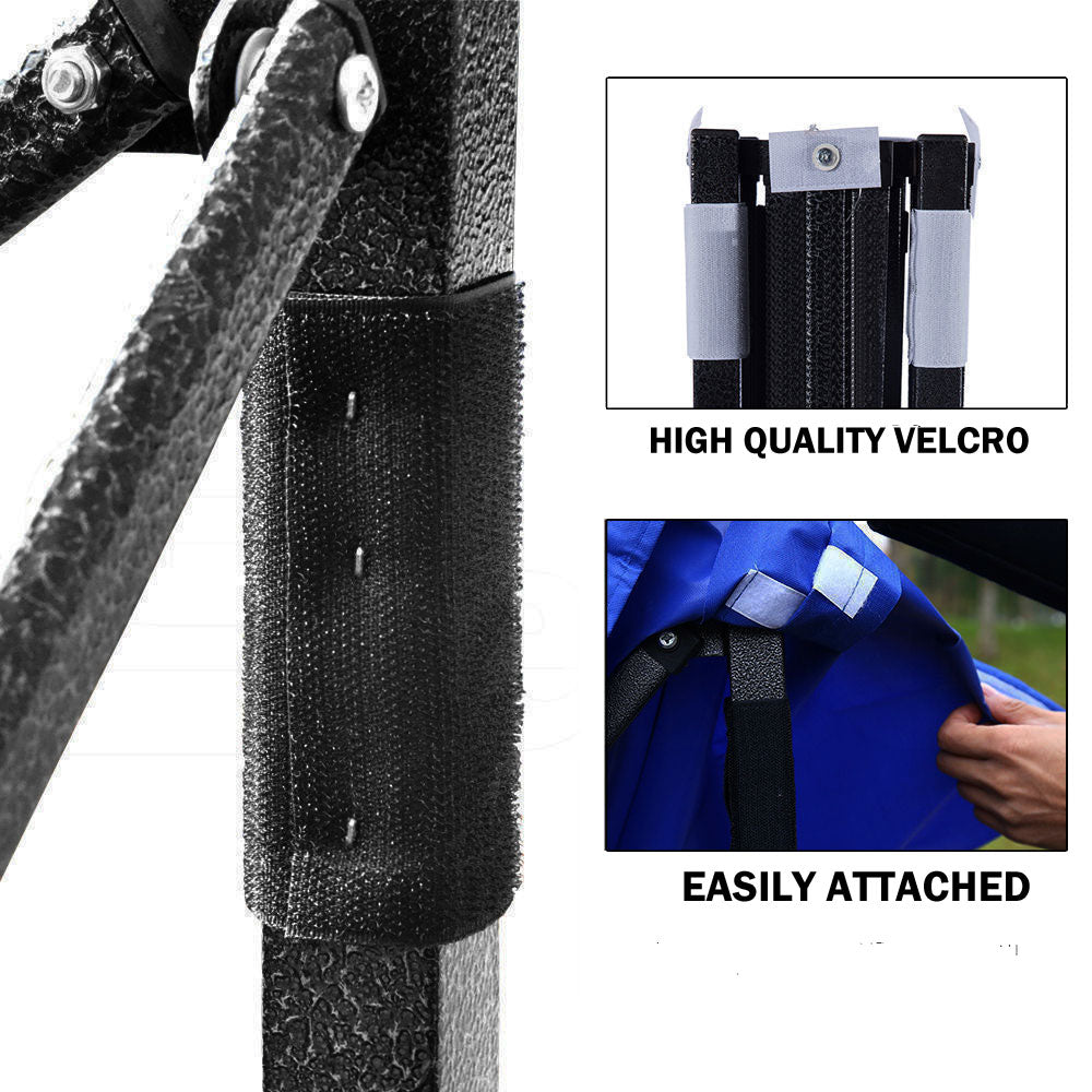 3x3m Pop Up Gazebo Outdoor Tent Folding Marquee Party Camping Market Canopy w/ Side Wall - blue