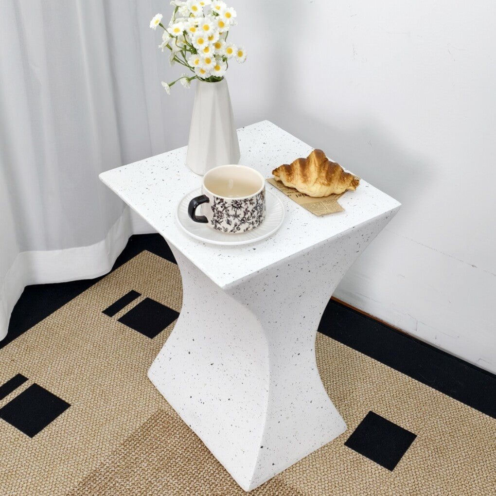 Hourglass Shape Geometric Lightweight Coffee Side Table Bedroom Nightstand Table