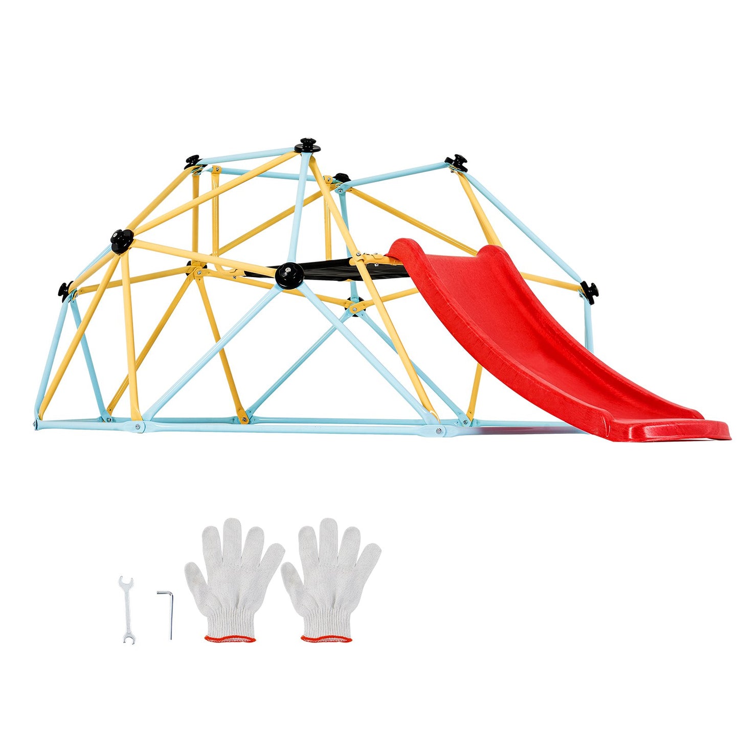 8FT Geometric Climbing Dome with Slide