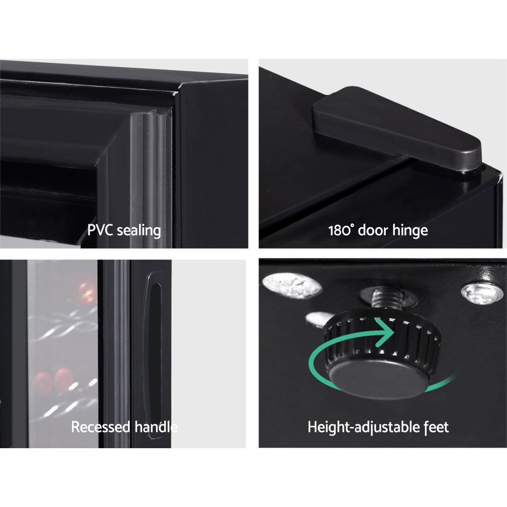 Devanti Wine Fridge Cooler 12 Bottles