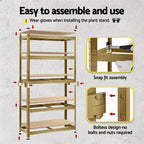 Giantz 2-Rack Garage Shelving 1.6X0.8m MDF Warehouse Shelves Storage Rack Yellow